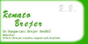 renato brejer business card